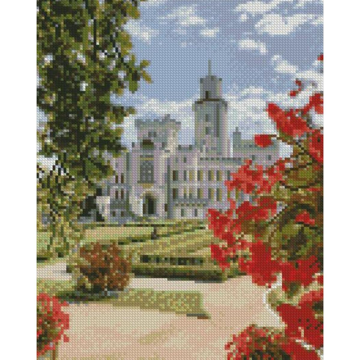 Алмазная мозаика Strateg Премиум Вид на поместье 30x40 см (HX449)