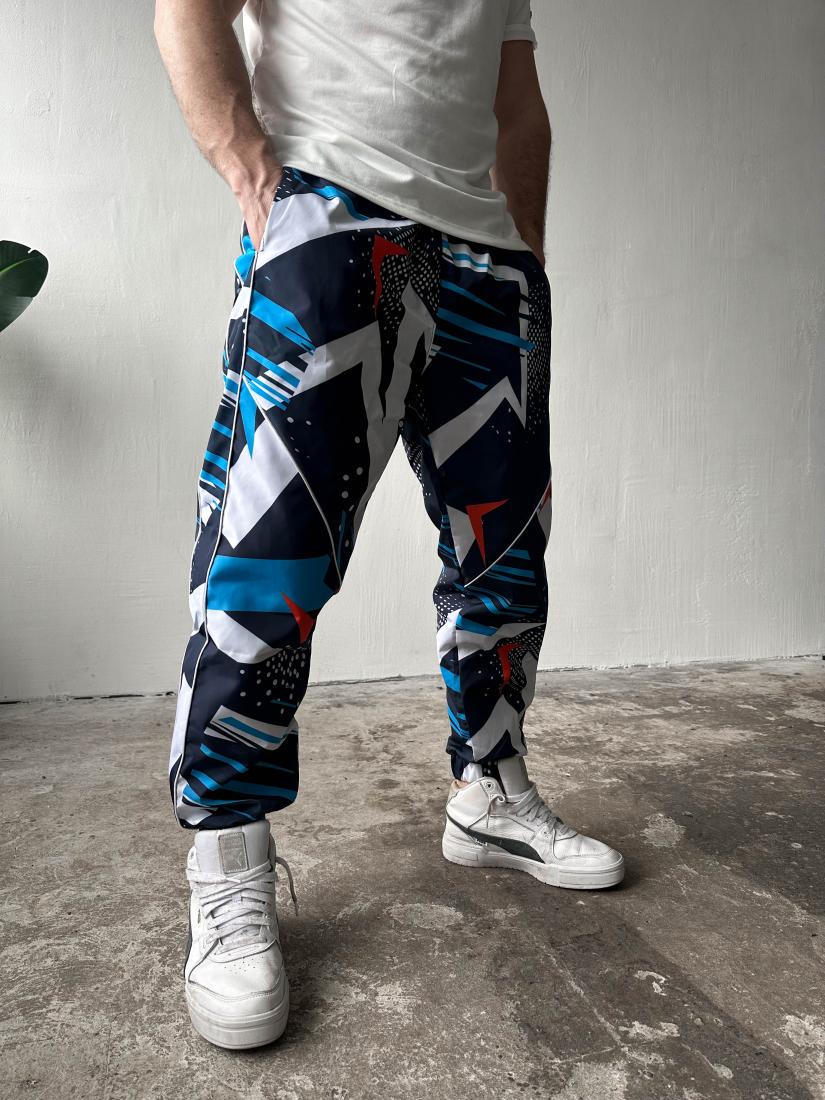 Спортивні штани 12-156 плащівка на підкладці XL Різнокольоровий (22008)