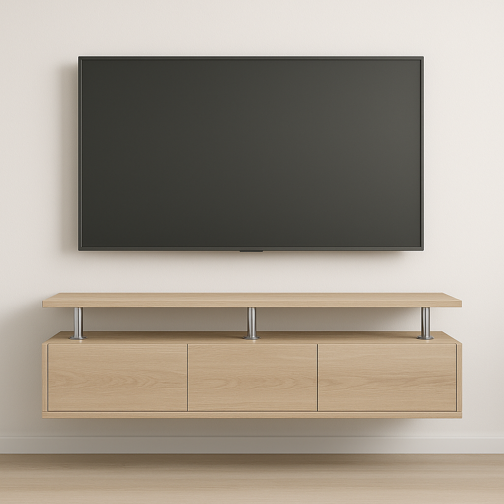 Тумба під ТВ навісна №12 45х150х35 см Дуб Сонома світлий Тумба під ТВ навісна №12 45х150х35 см Дуб Сонома світлий