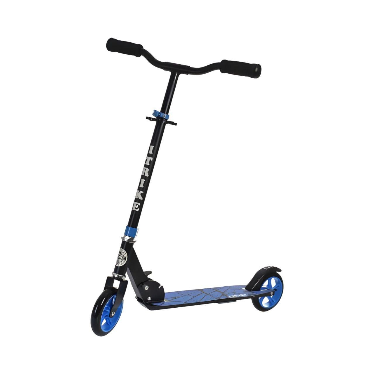 Городской самокат SR 2-039-8-BL алюминиевый с регулируемым рулем и поролоновыми ручками Синий (26497084) - фото 1