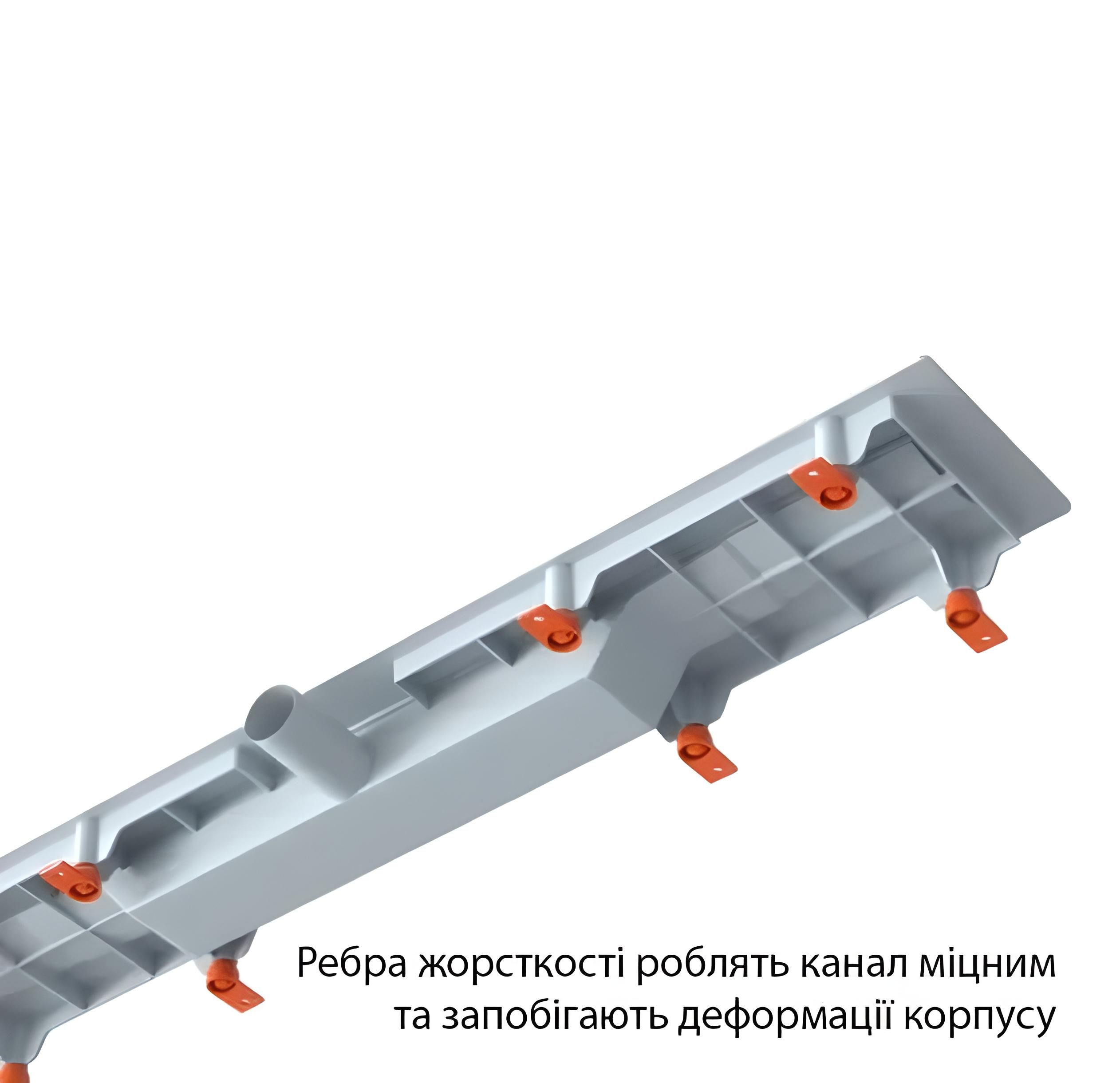 Канал душевой МСН вертикальный фланец/решетка Бейзик/сухой сифон DN40 мм 65x850 мм (CH-850ВN3) - фото 4