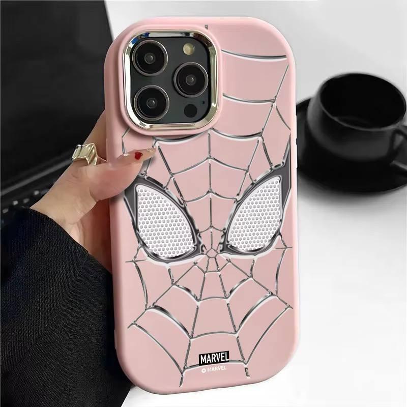 Чохол для iPhone 14 Pro Max матовий Spider Man, захисний, Рожевий