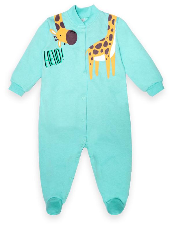 Комбинезон детский хлопковый для мальчика GabbiКВ-22-2-26 Жирафик 74 см Мятный (13308) Комбинезон детский хлопковый для мальчика GabbiКВ-22-2-26 Жирафик 74 см Мятный (13308)