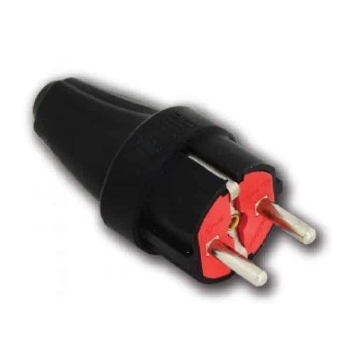 Вилка каучукова HOROZ ELECTRIC з заземленням 16A 250V (300-000-804)