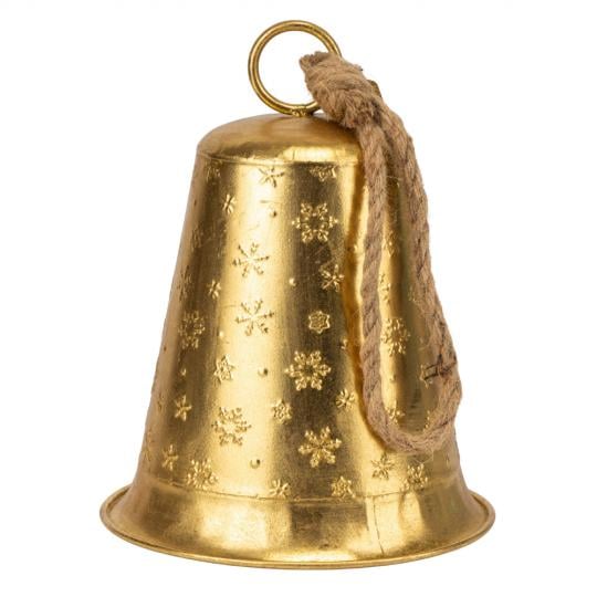 Игрушка на елку металлический колокольчик 33х25 см Золотой (150-81-6034-003)