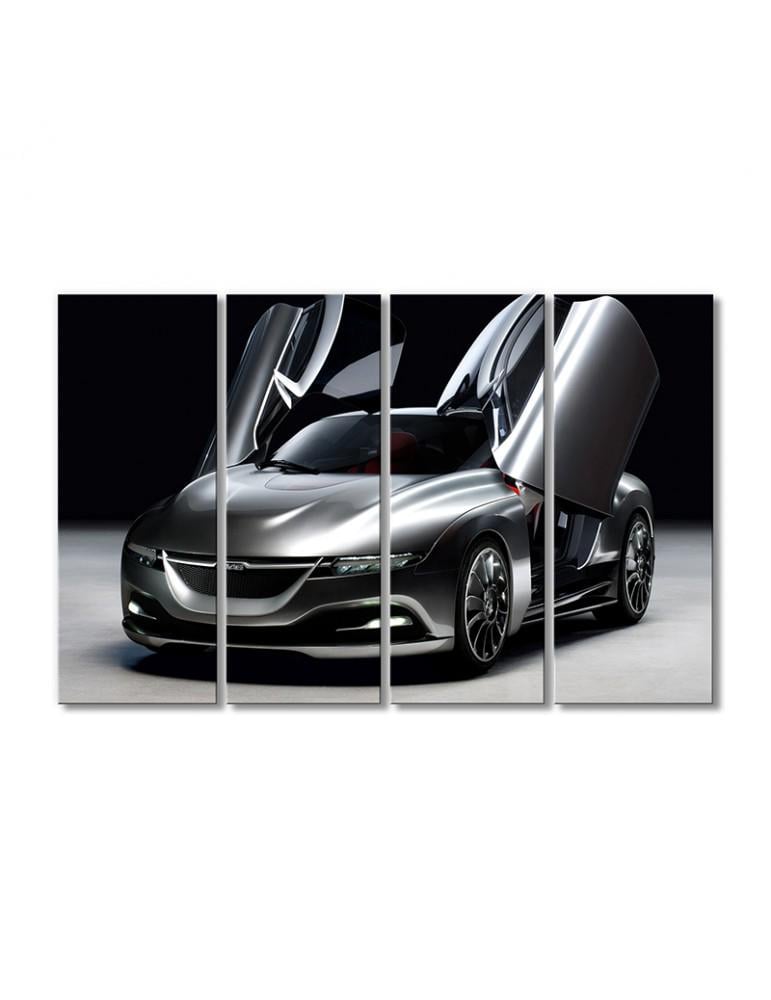 Картина модульная СААБ серый 4 модуля 70x105 см