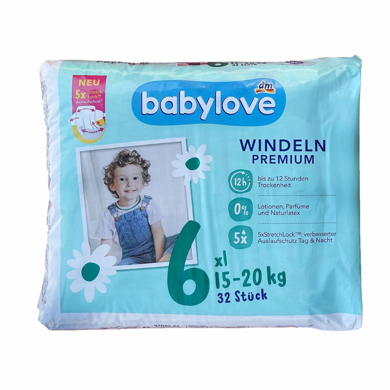 Підгузники Babylove Premium 6 XXL 15-20 кг 32 шт.