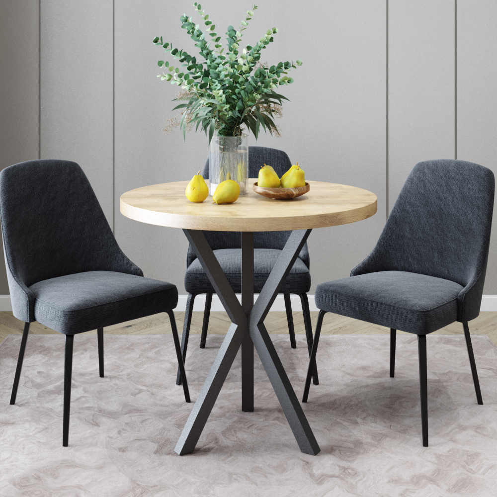 Каркас для столу з металу Scandi Ø 500 мм H 730 мм Чорний (1095) - фото 3 Каркас для столу з металу Scandi Ø 500 мм H 730 мм Чорний (1095) - фото 3