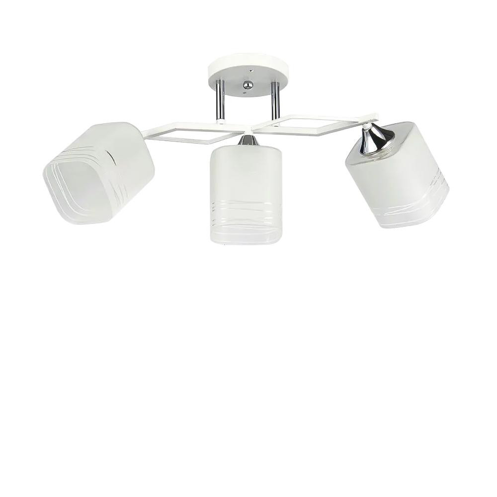Люстра потолочная Light House SC-20087/3 WH/CR плафон белый 570х155х245 мм Белый/Хром