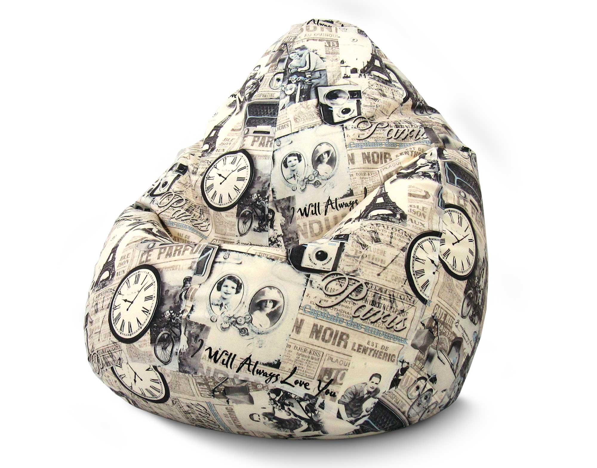 Крісло мішок iPuff Арт 3 Флок XL 80x110 см