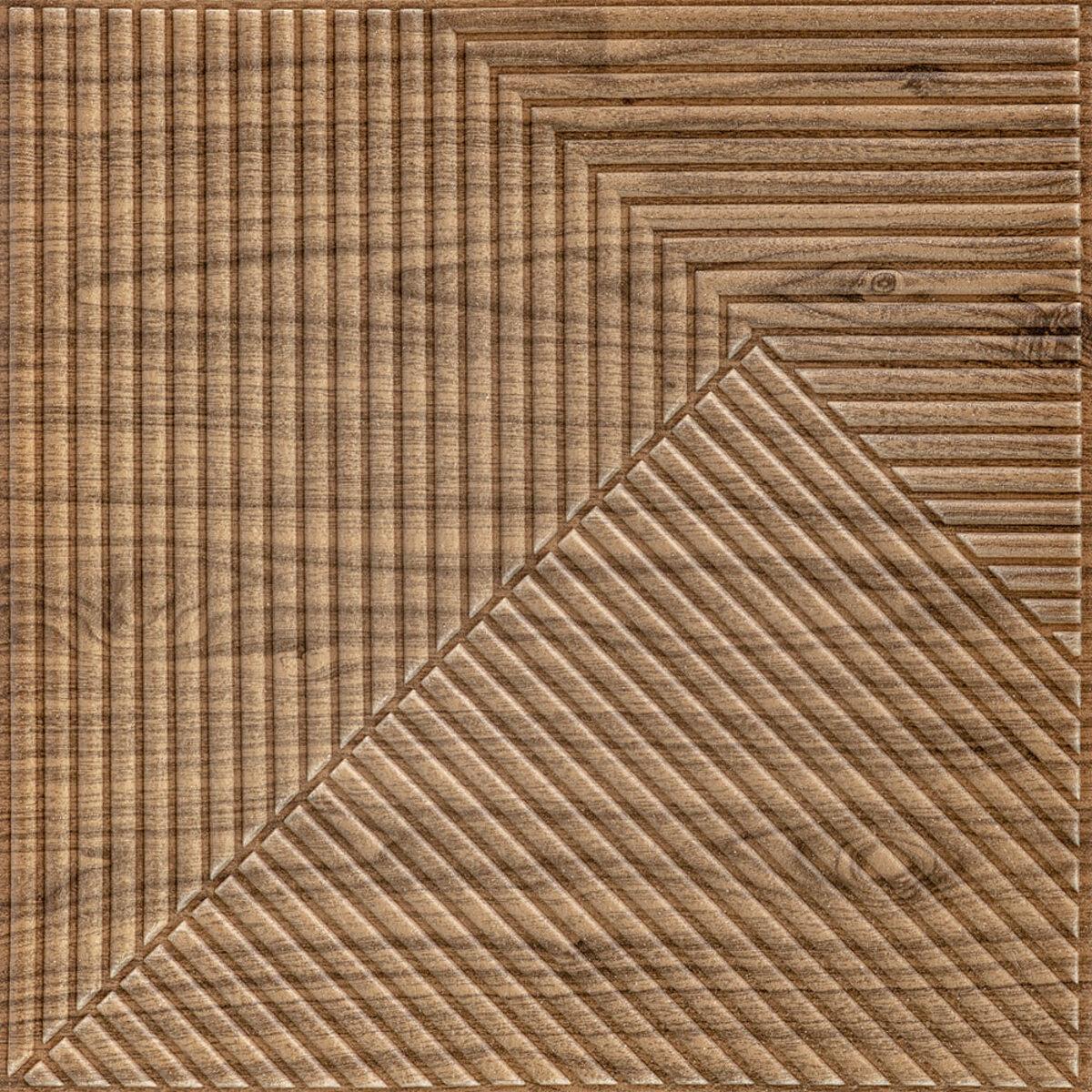 Панель самоклеящаяся декоративная 3D Бамбук 500х500х5 мм Дуб темный (SW-00002886)