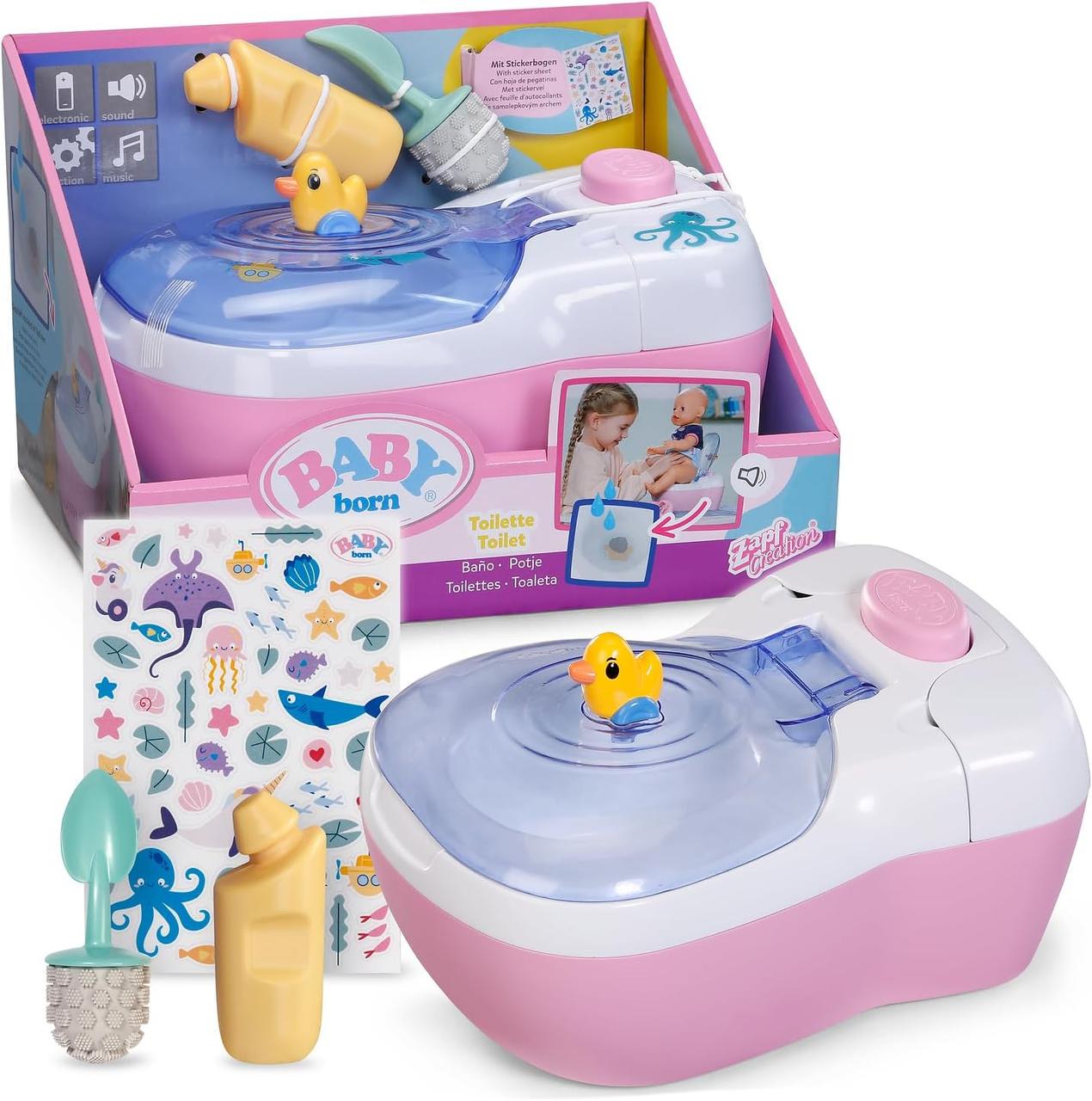 Унитаз для куклы игровой BABY born со звуком с аксессуарами Унитаз для куклы игровой BABY born со звуком с аксессуарами