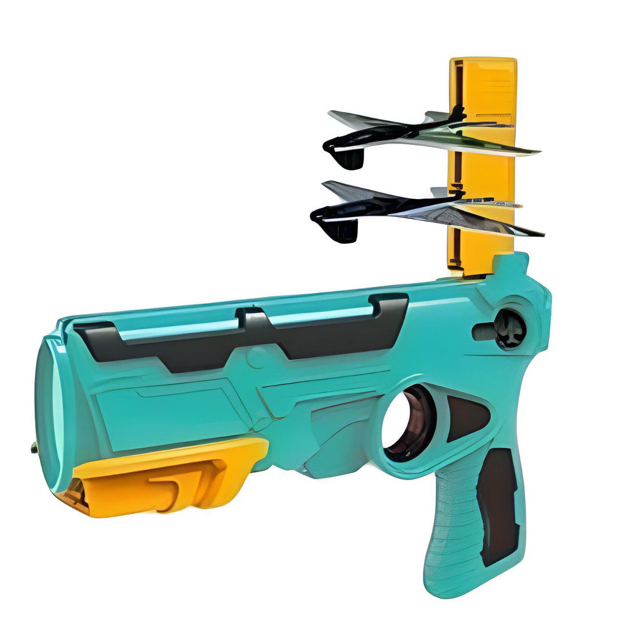 Пистолет с запускателем HT 016-2 механический/4 самолета Зеленый