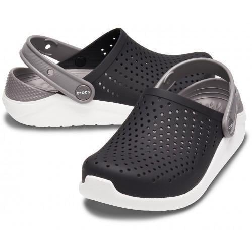 Сабо дитячі Crocs Kids’ LiteRide Clog Black/White р. 32/33 (1865)