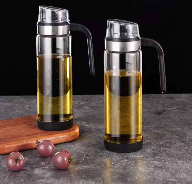 Бутылка для масла и уксуса с дозатором стеклянная 650 мл с мерной шкалой (ОДКБ-937-3) - фото 2