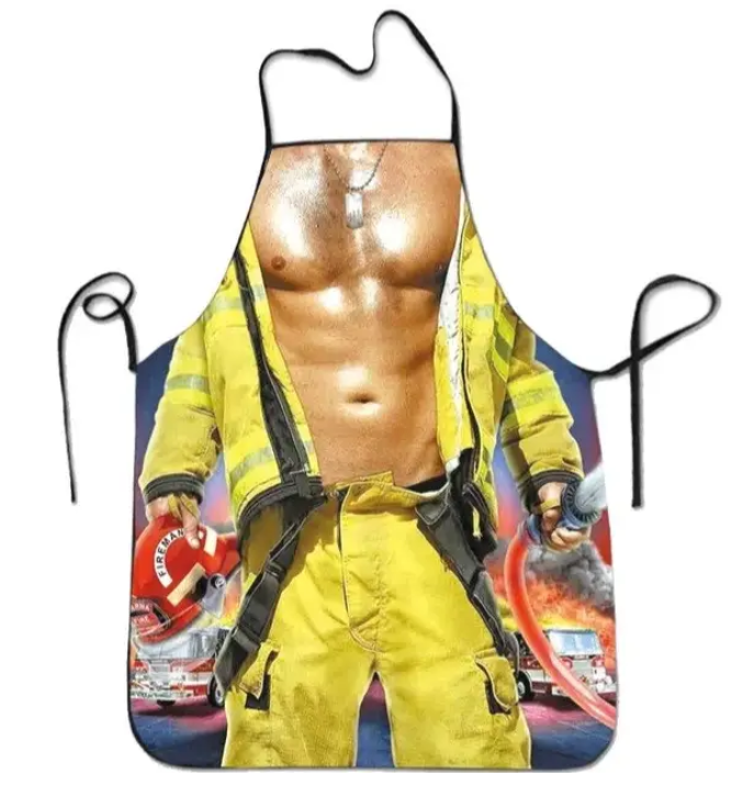 Фартук с приколом Пожарник 73х57 см Разноцветный (50070) Фартук с приколом Пожарник 73х57 см Разноцветный (50070)