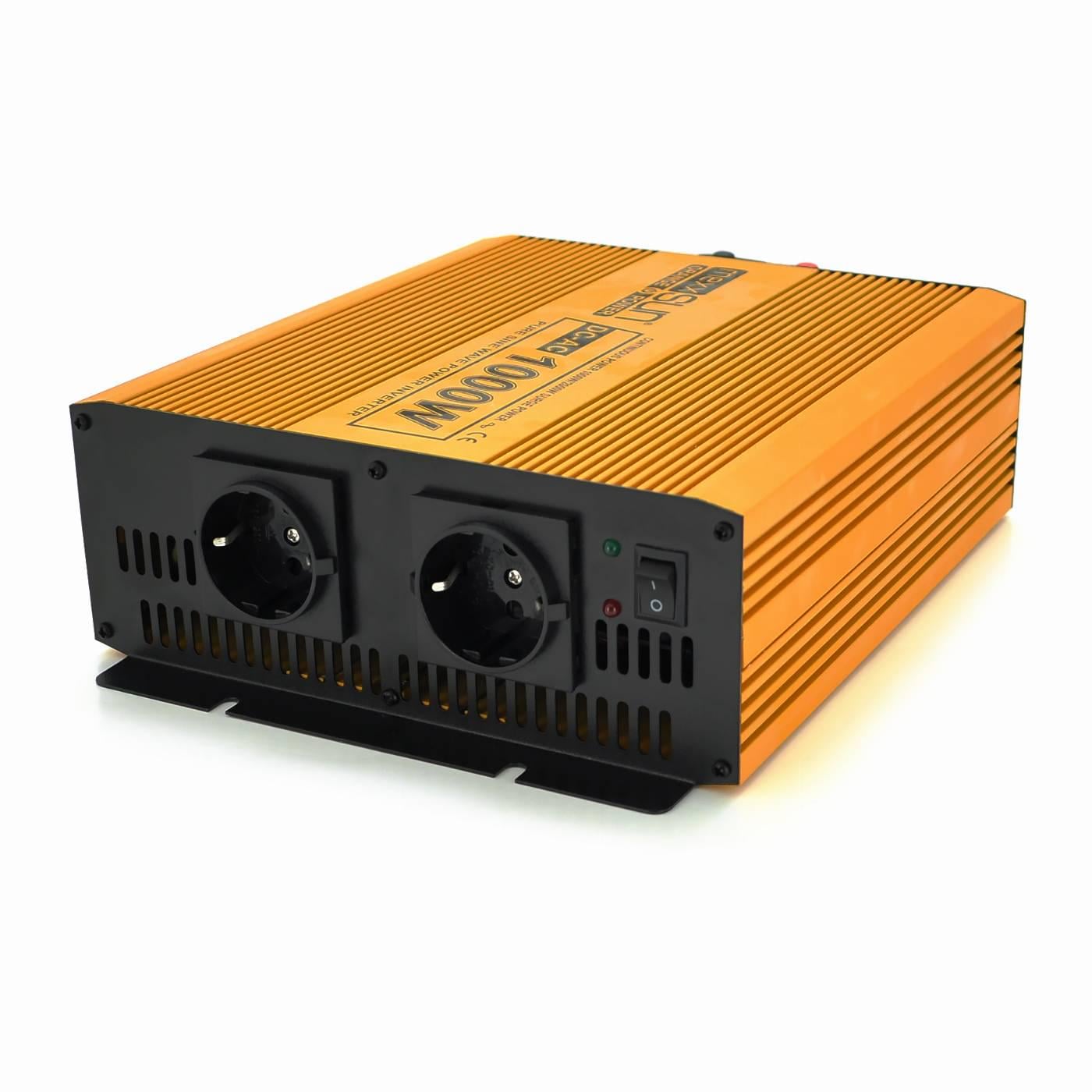 Інвертор напруги Mexxsun MXSPSW-1000 12V/220V 1000W з правильною синусоїдою 2 Shuko клемні дроти Q4 (32702)