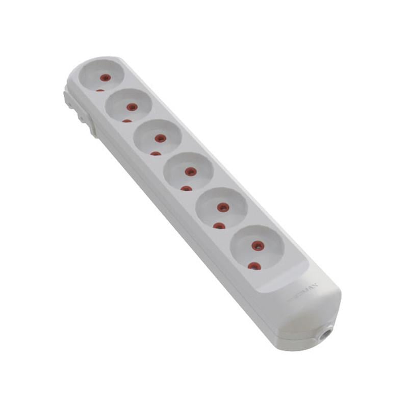 Колодка Neomax 6 гнезд без заземления Белый (NX500600)