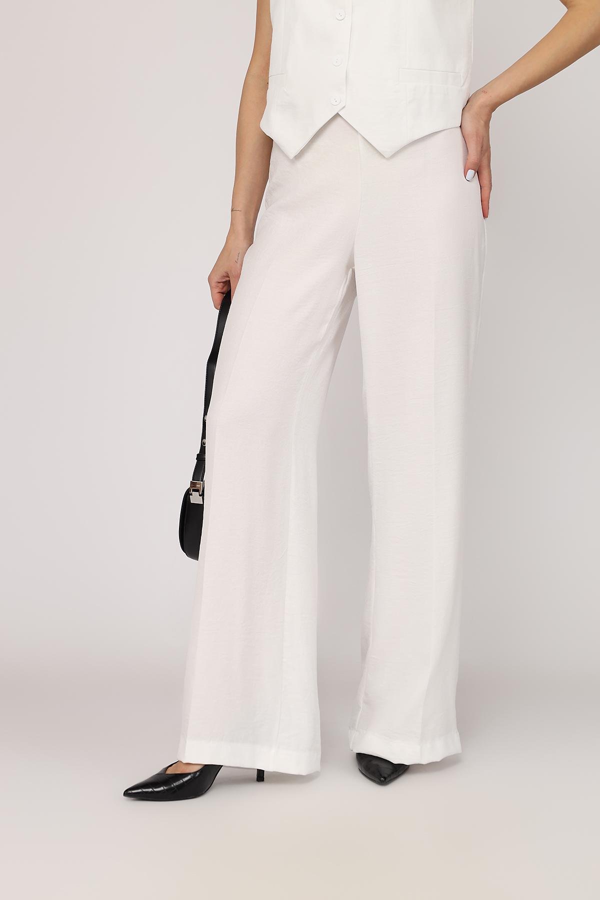 Брюки женские ЦБ-00273599 р. 50 Белый (SKT001055429)