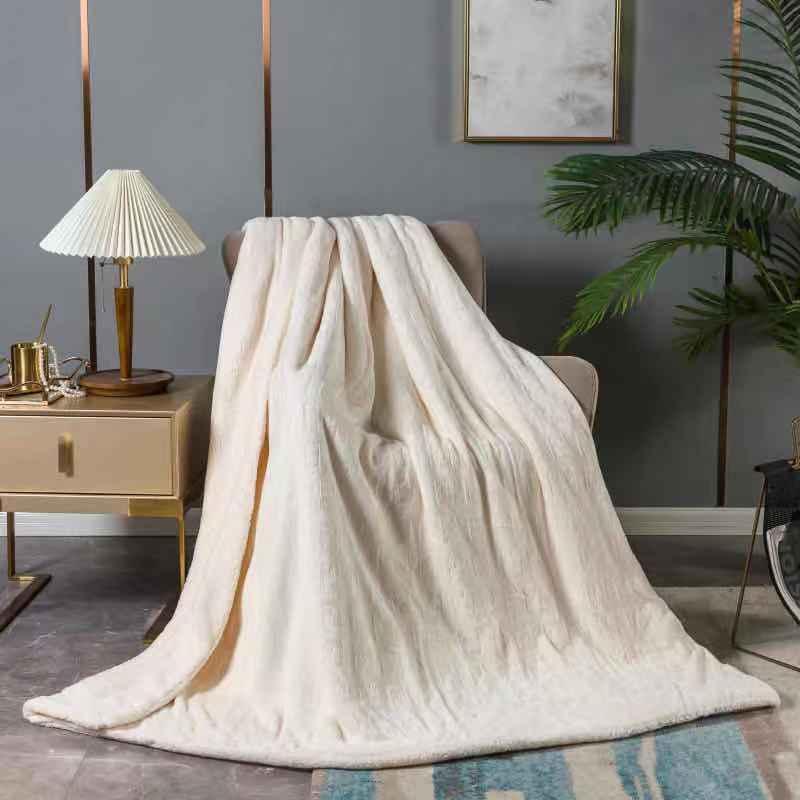Плед Cotton home Colorful home Греция 200х230 см двухсторонний с овчиной микрофибра 1246-2 Молочный (DR014133)
