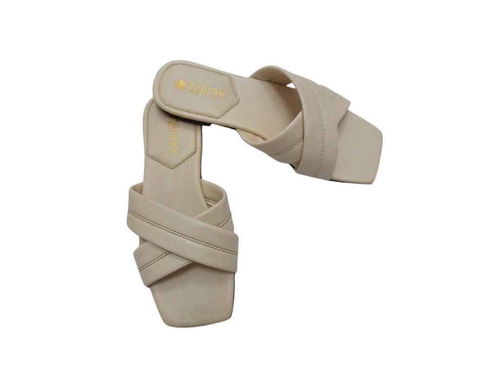 Шльопанці Yaprak shoes 002 екошкіра р. 37 Бежевий (938085)