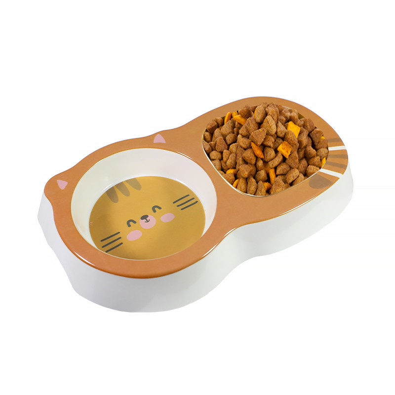 Миска для котов и собак Taotaopets 115506 двойная пластиковая Orange