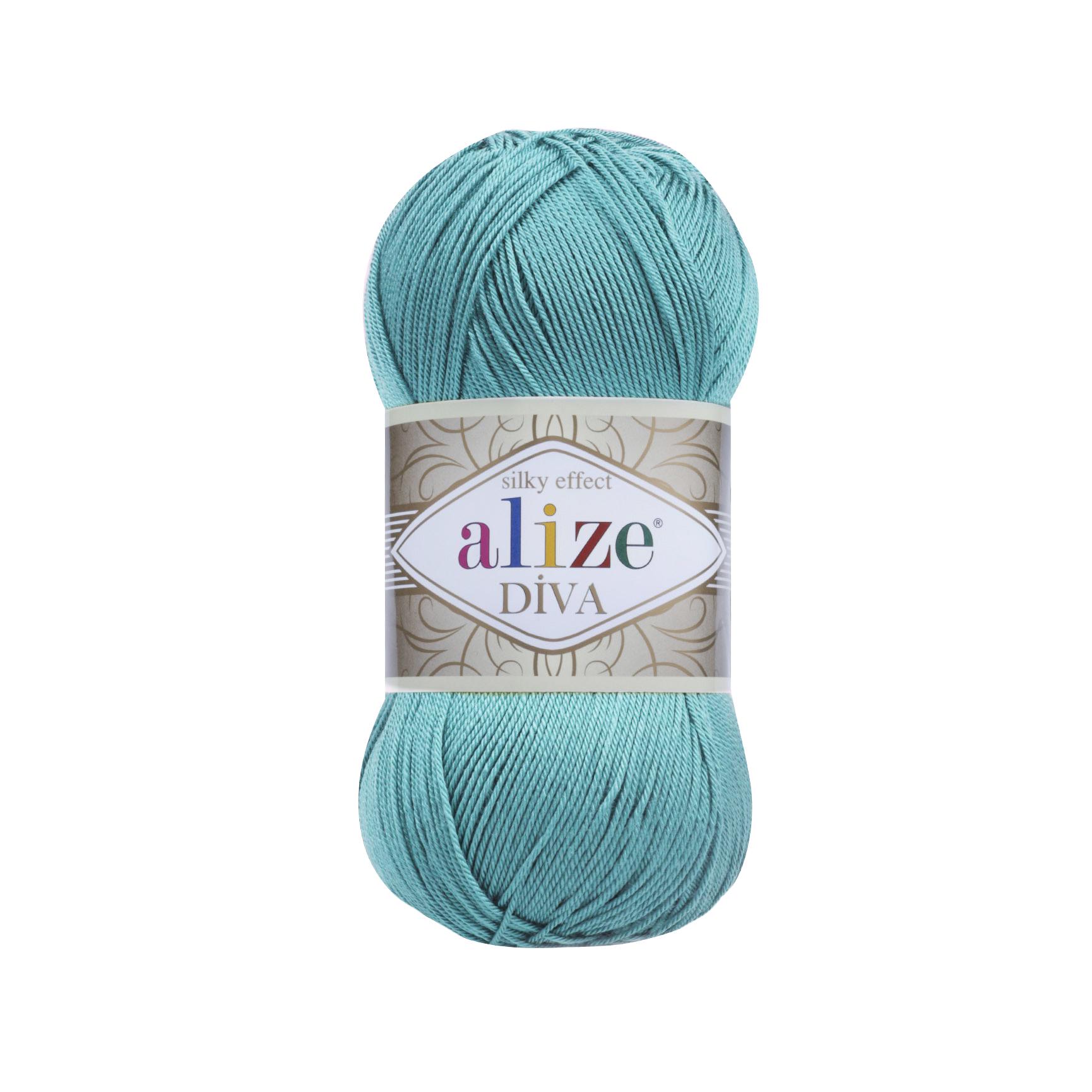 Пряжа Alize Diva 376 Темно-бірюзовий (7507)