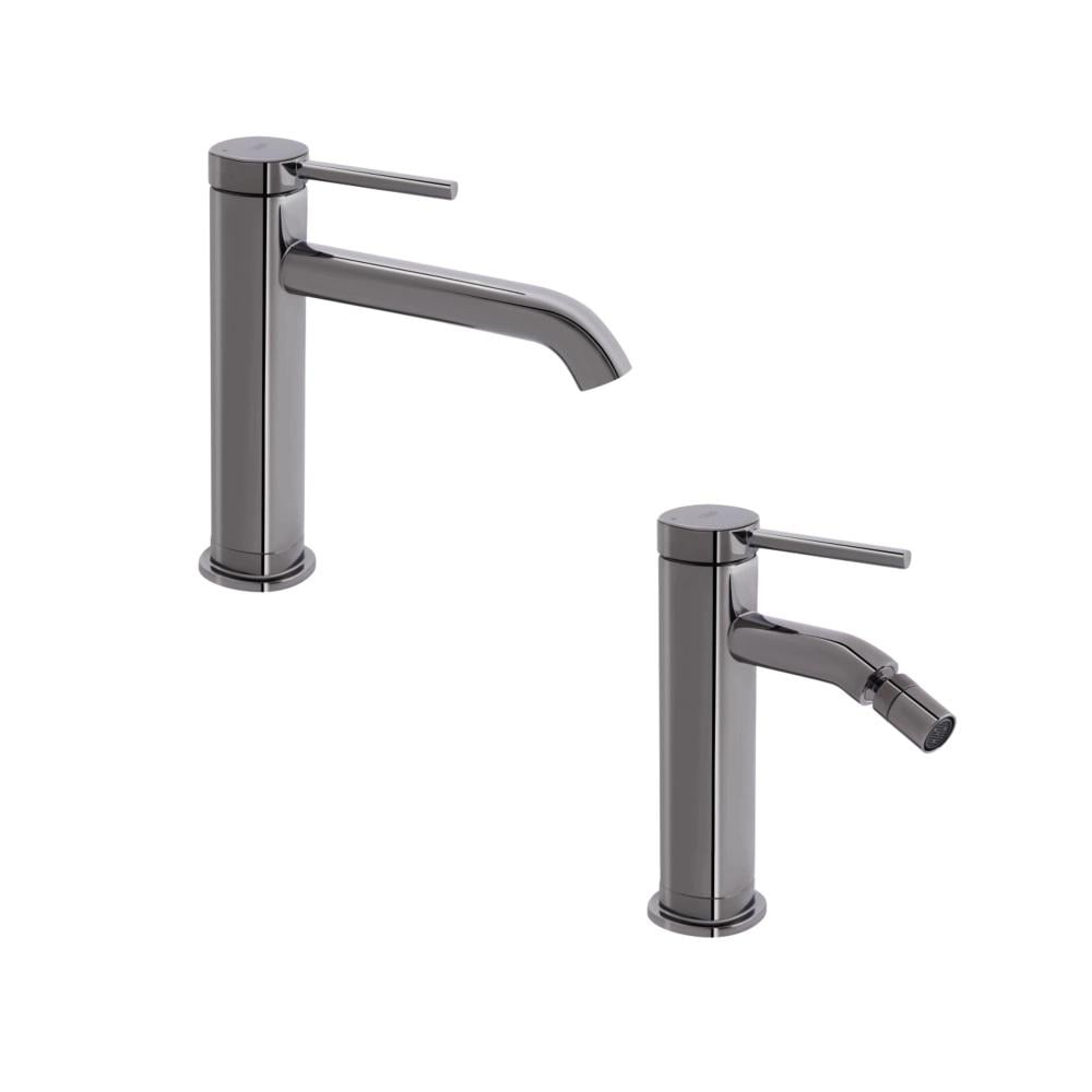 Набір Q-tap Robin 2в1 змішувач для раковини QTROB1060M102K/змішувач для біде QTROB2060102K Black/Chrome