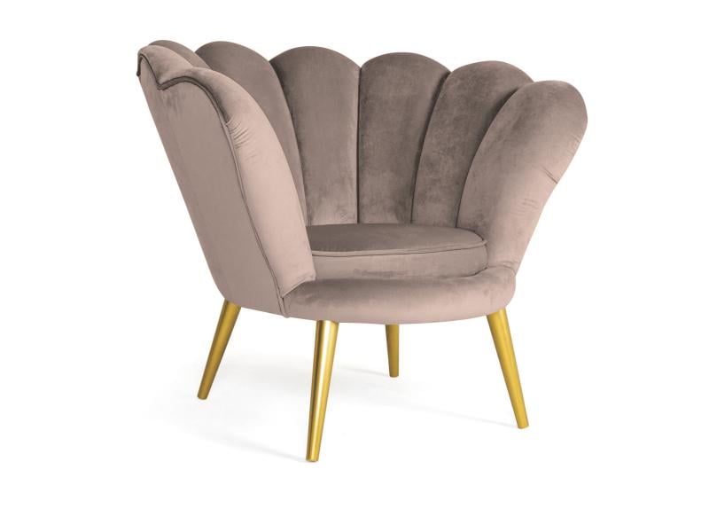 Кресло Magnolia 1 Velvet Бежевый/Золотой (MAGNOLIAV28)