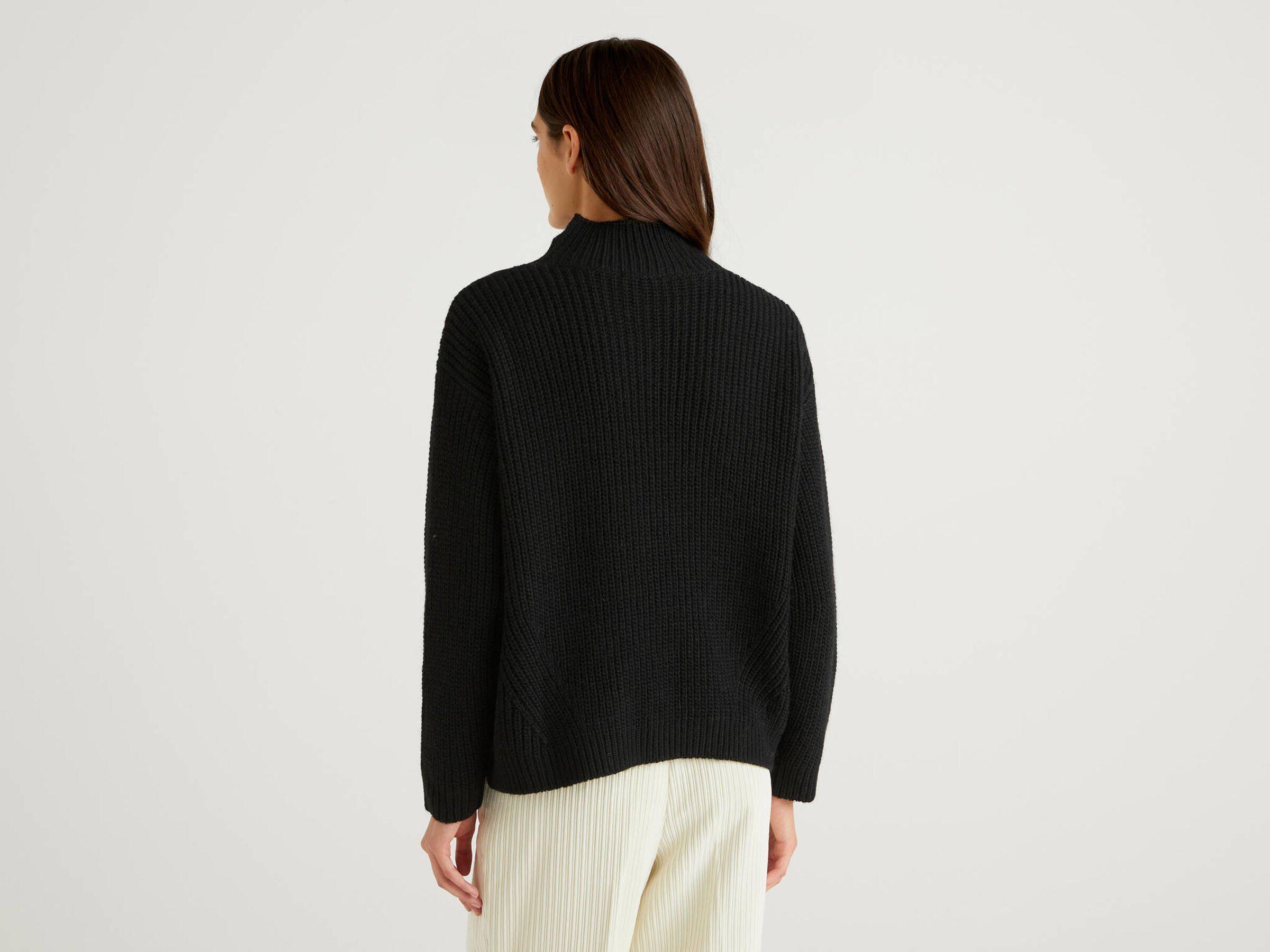 Светр жіночий Benetton 108yd2562 M Чорний - фото 2