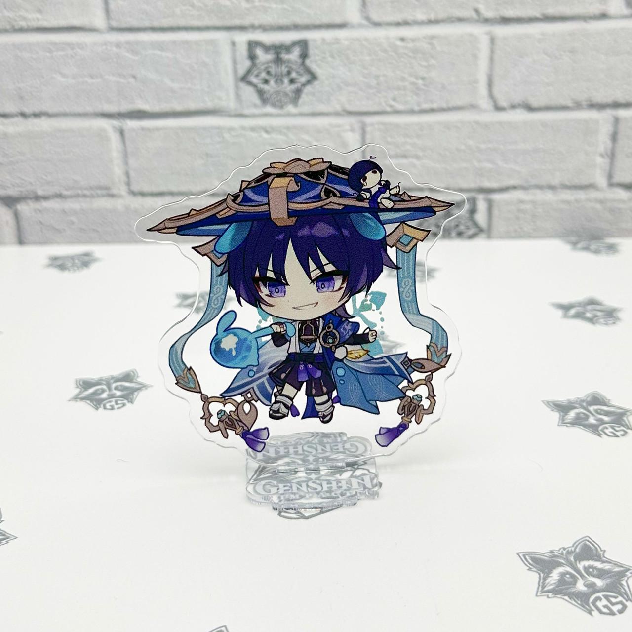 Фигурка коллекционная акриловая Chibi Genshin Impact Путешественник Скарамуччи 2 10 см (2220318585)
