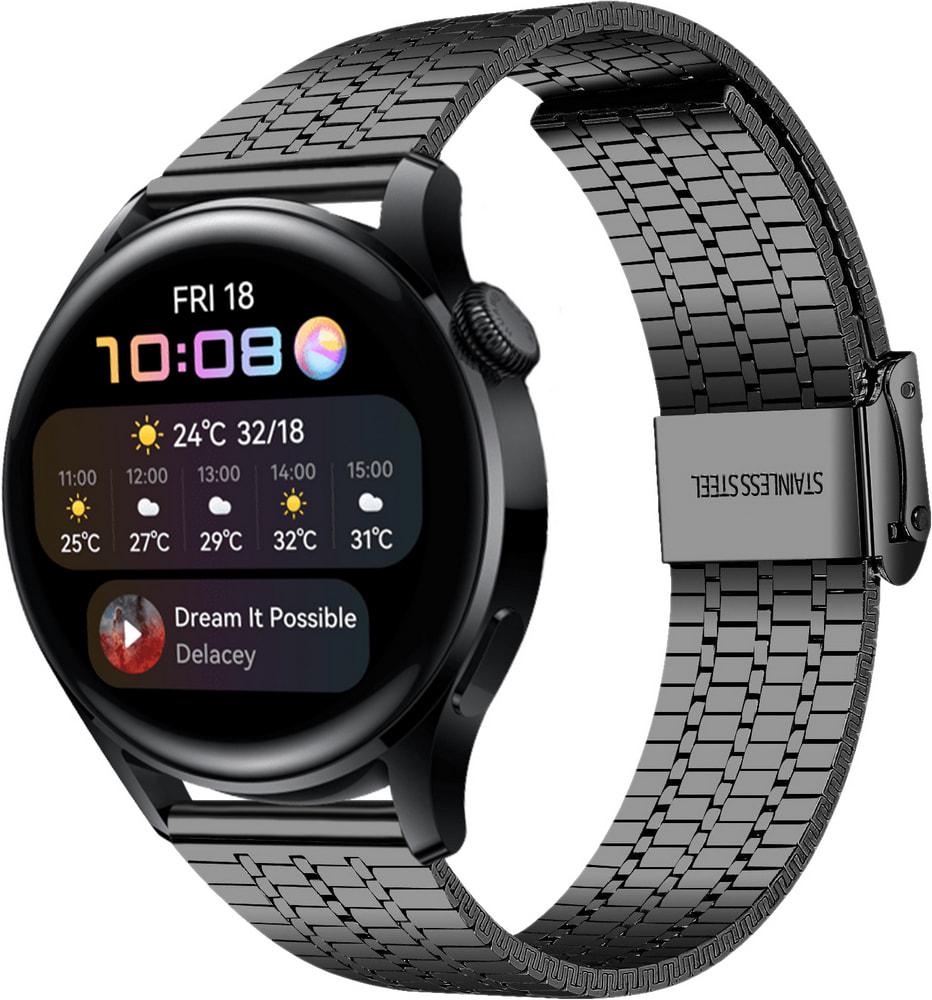 Браслет металлический Counic для Huawei Watch 3 Black (34117-2B)
