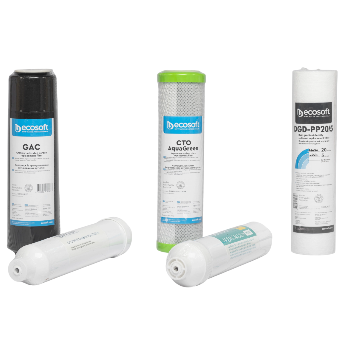 Комплект картриджей на 6 месяцев Ecosoft P'URE AquaCalcium (5177) - фото 2 Комплект картриджей на 6 месяцев Ecosoft P'URE AquaCalcium (5177) - фото 2