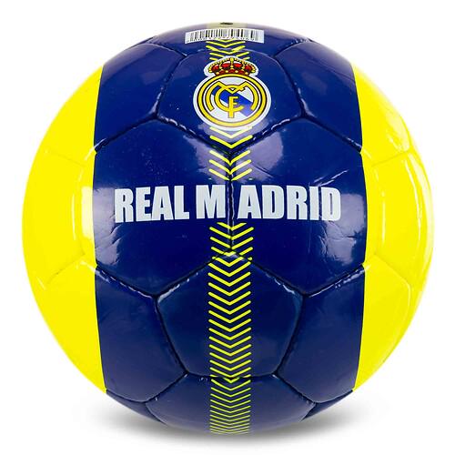М’яч футбольний Ballonstar REAL MADRID CRYSTAL FB-7959 ламінований зшитий вручну №5 Синьо‑жовтий (31773632)