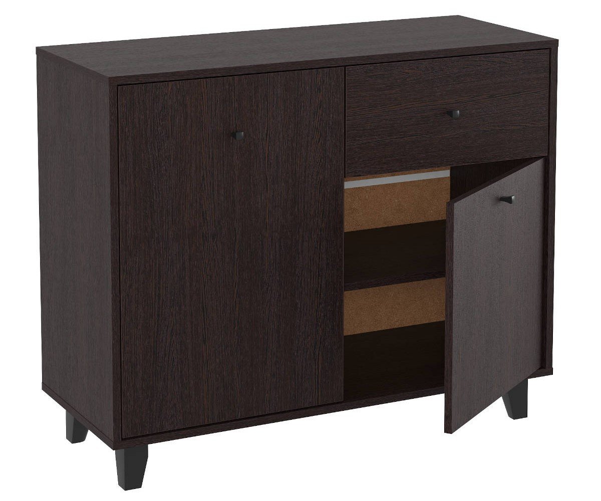 Комод Компаніт Комод 21 із дверцятами и ящиком 100х40х82 см Венге темний (15336)