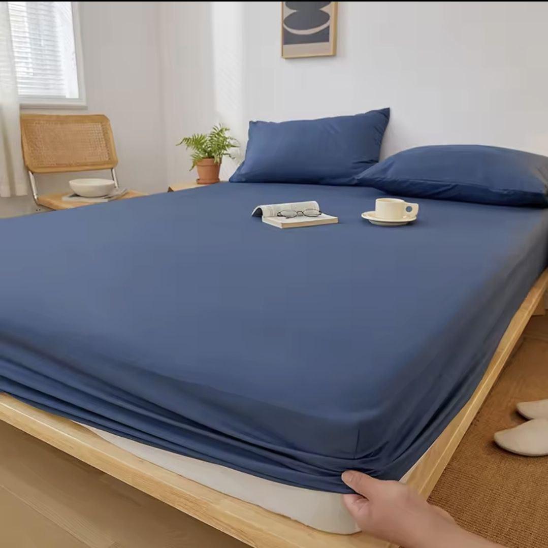 Простынь на резинке Текстилія бязь 160х190 см Синий (01010812)