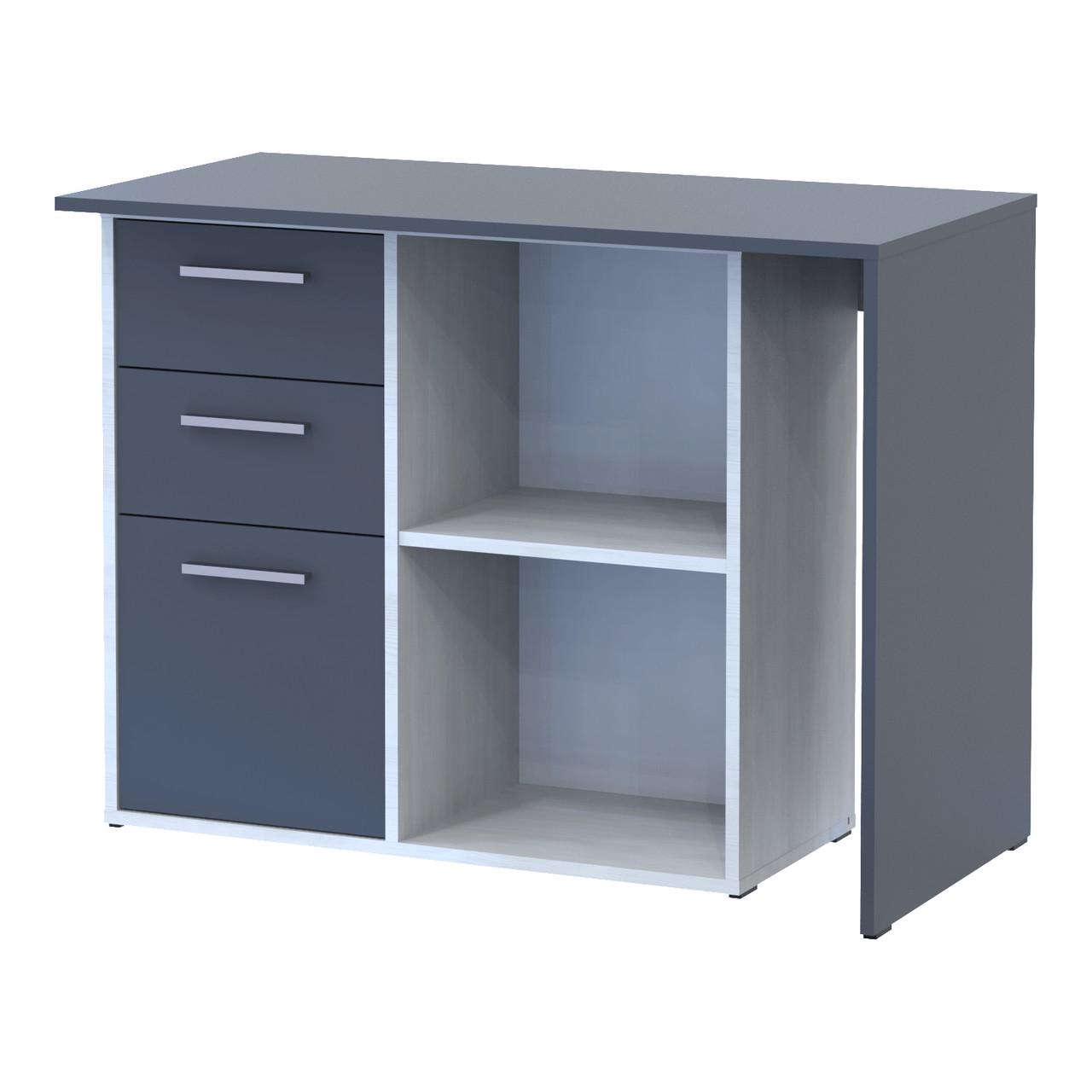 Стол офисный Doros T8 100х83х75 см Белое дерево/Графит (DRS-011358)