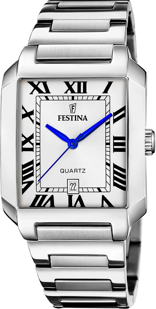 Наручные часы мужские Festina F20677/1 On The Square со стальным корпусом WR 50 м и белым циферблатом