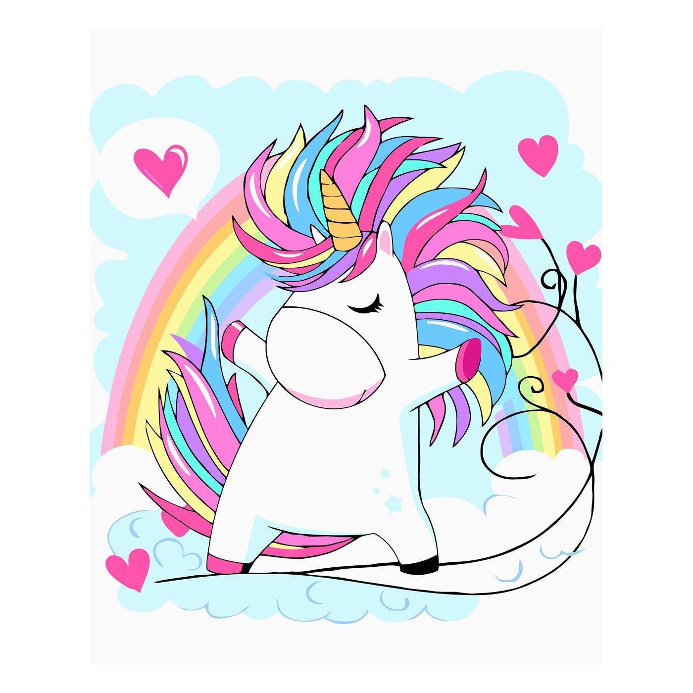 Картина по номерам Strateg Веселый единорог 30х40 см (SV-0098)