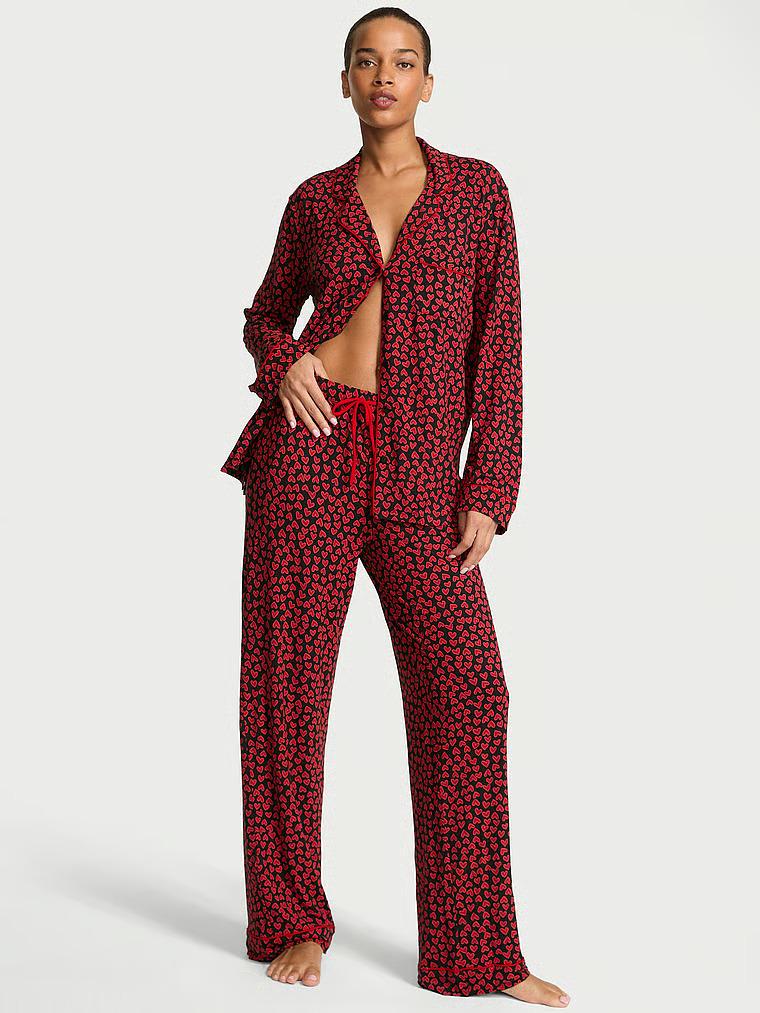 Пижама модал Victoria's Secret SoSoft Modal Long Pajama Set Regular L Красный (2671527D) Пижама модал Victoria's Secret SoSoft Modal Long Pajama Set Regular L Красный (2671527D)