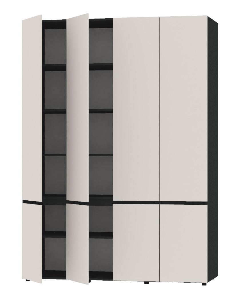 Шкаф Алекса СН-1800-1п 180х50х238 см Кашемир/Антрацитовый (69803)