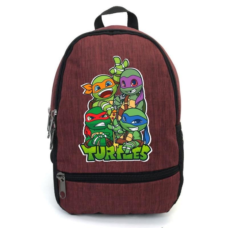 Школьный рюкзак Cappuccino Toys ninja turtle-014 с принтом Черепашки ниндзя 12,5 л Бордовый (1381809928)
