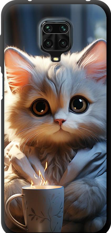 Чехол на Xiaomi Redmi Note 9 Pro White cat (5646b-1911-42517)