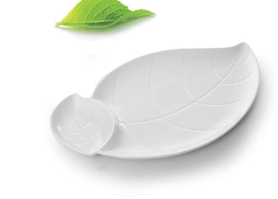 Менажниця Листок порцеляна 13" 33х20 см (2589-13 ) - фото 2