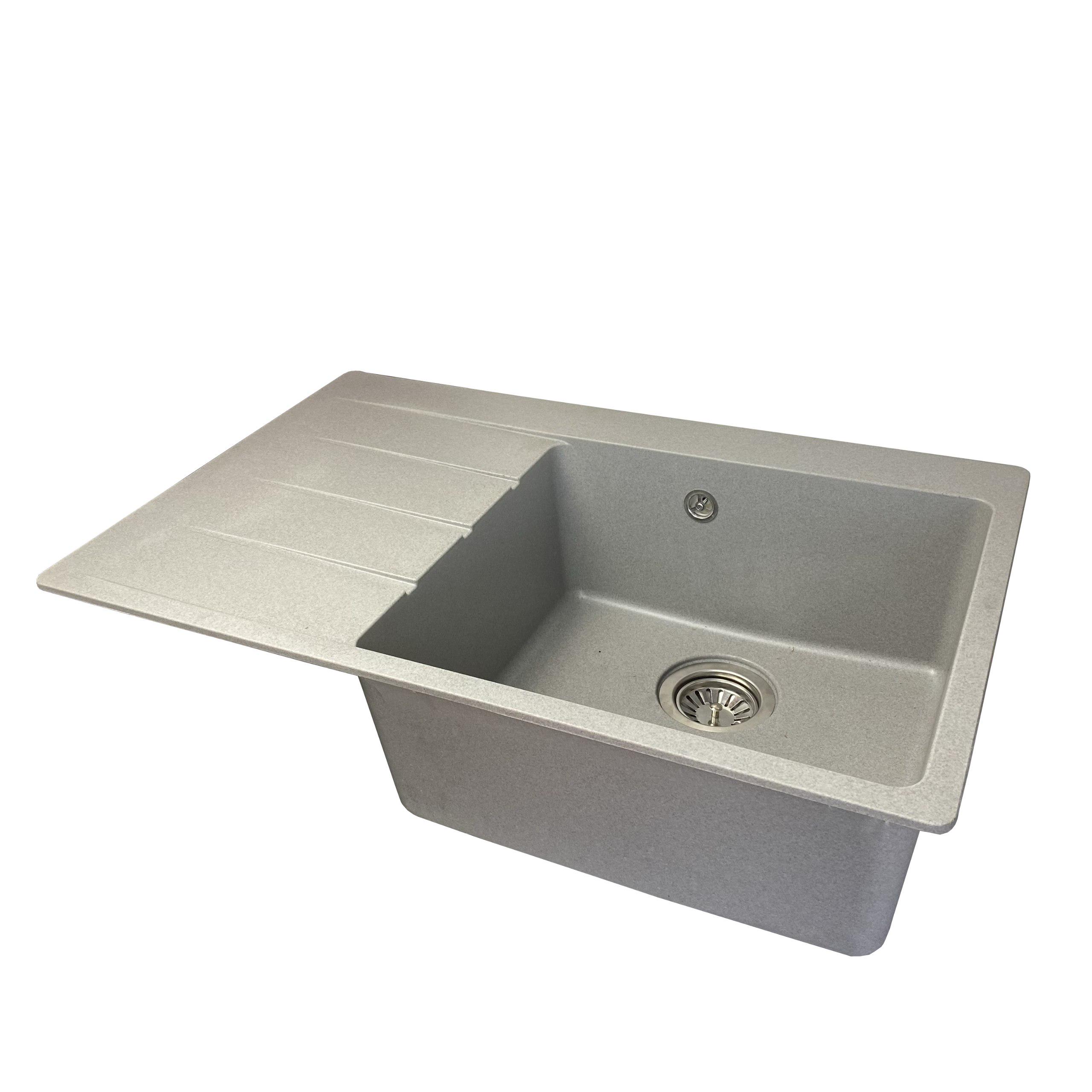 Мойка для кухни VECTOR Forest 78x50 см чаша справа Светло-серый (3e91b636)