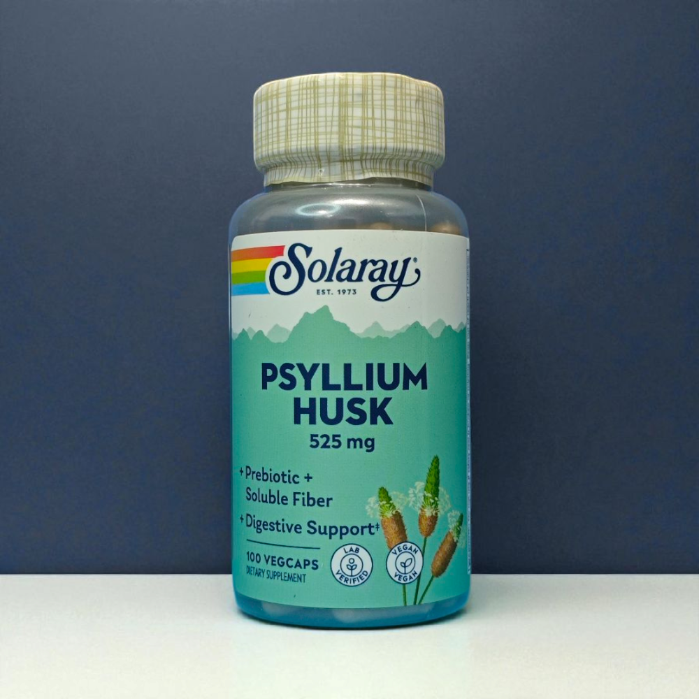 Добавка натуральная Шелуха семян подорожника Псиллиум Solaray Psyllium Husk 525 мг 100 вегетарианских капсул