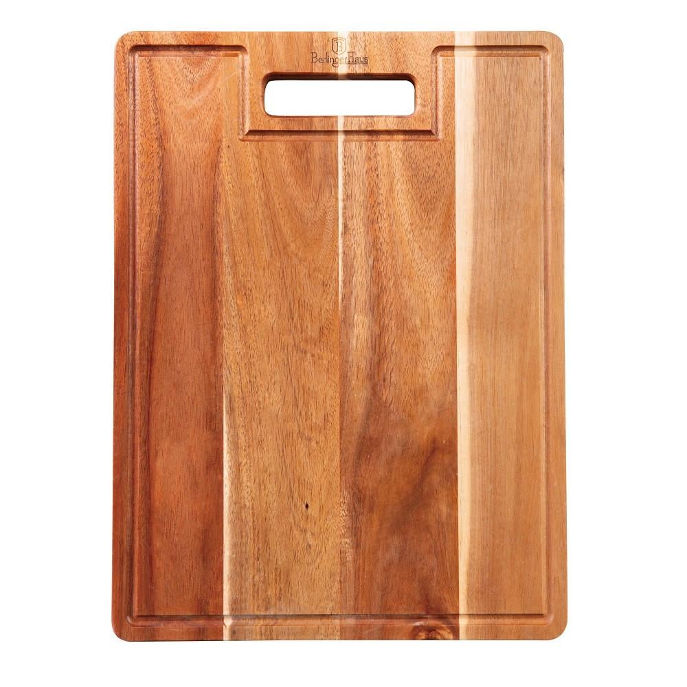 Дошка обробна Berlinger Haus з дерева акації з ручкою та поліуретановим покриттям 40x30 см (2529782691)