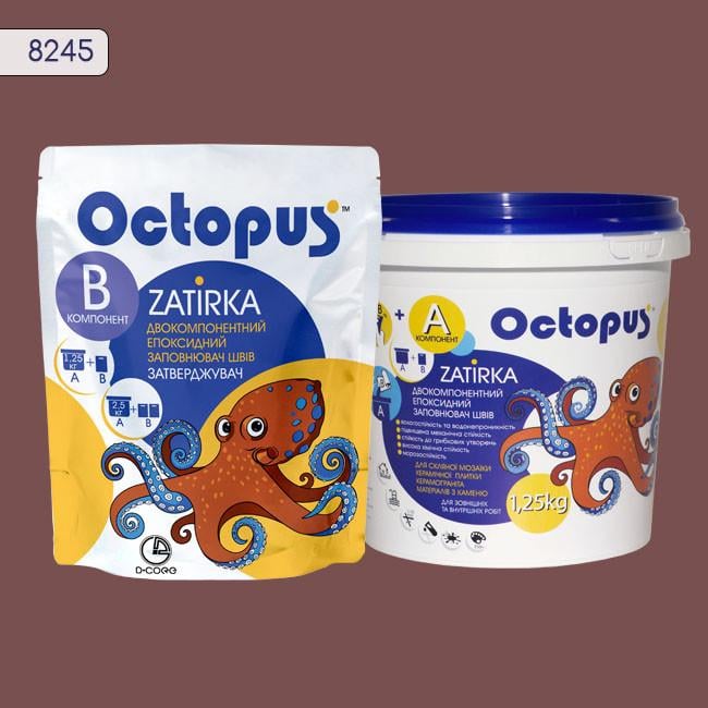 Затирка для плитки Octopus Zatirka 8245 эпоксидная 1,25 кг