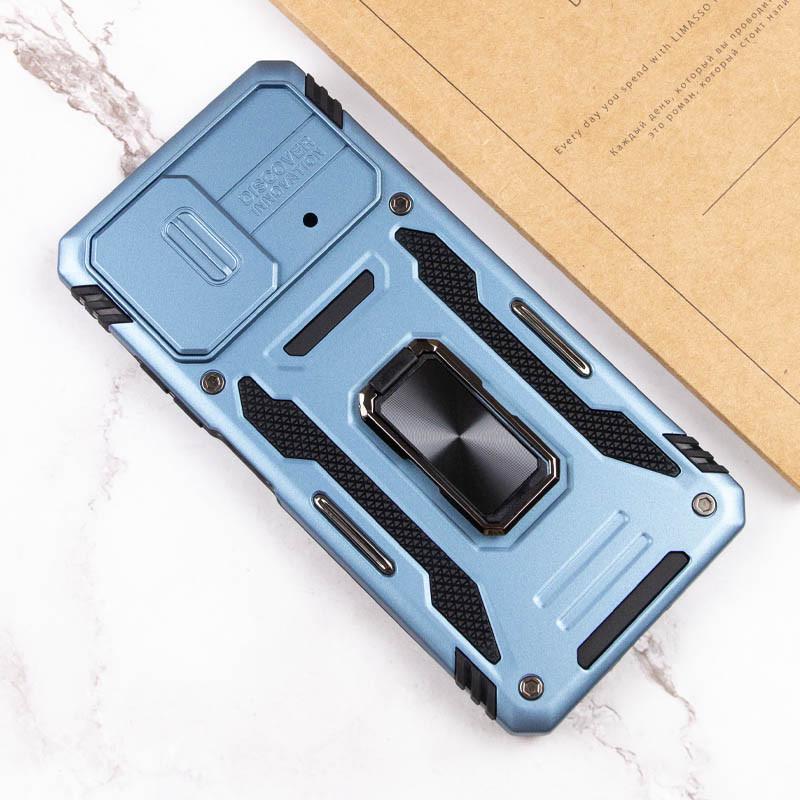 Противоударный чехол Camshield Army Ring для Xiaomi Poco F5 / Note 12 Turbo Light Blue - фото 6