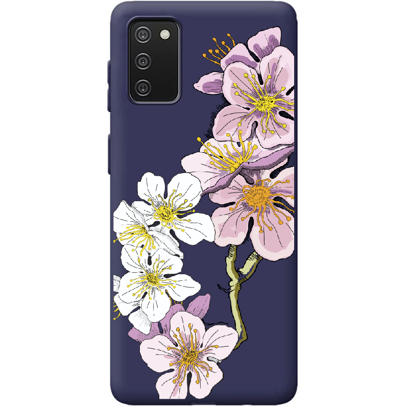 Чехол BoxFace Samsung A025 Galaxy A02S Cherry Blossom Синий силикон (41511-cc4-42500)